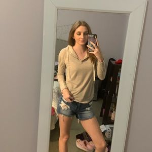 Blush/grey heather hoodie